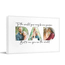 Upload Photo ，Happy Father's Day, Family Picture Canvas Wall Art - Joliny