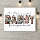 Upload Photo ，Happy Father's Day, Family Picture Canvas Wall Art - Joliny