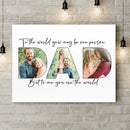 Upload Photo ，Happy Father's Day, Family Picture Canvas Wall Art - Joliny