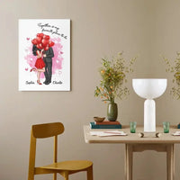 Valentine‘s Gift Personalized Canvas Wall Art / Blanket - You Will Forever Be My Always Couple - Joliny