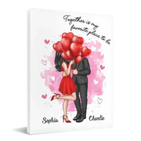 Valentine‘s Gift Personalized Canvas Wall Art / Blanket - You Will Forever Be My Always Couple - Joliny