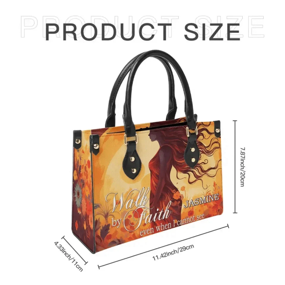 Walk By Faith - Personalized Leather Bag - Joliny