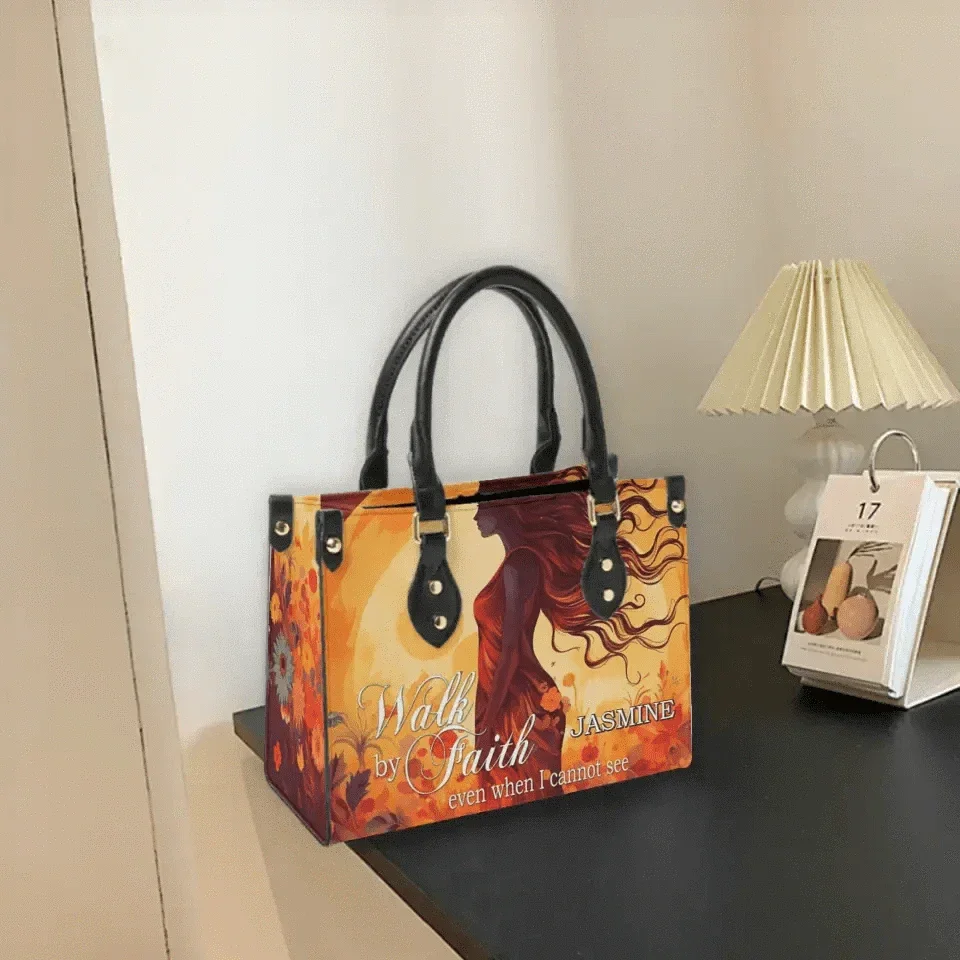 Walk By Faith - Personalized Leather Bag - Joliny