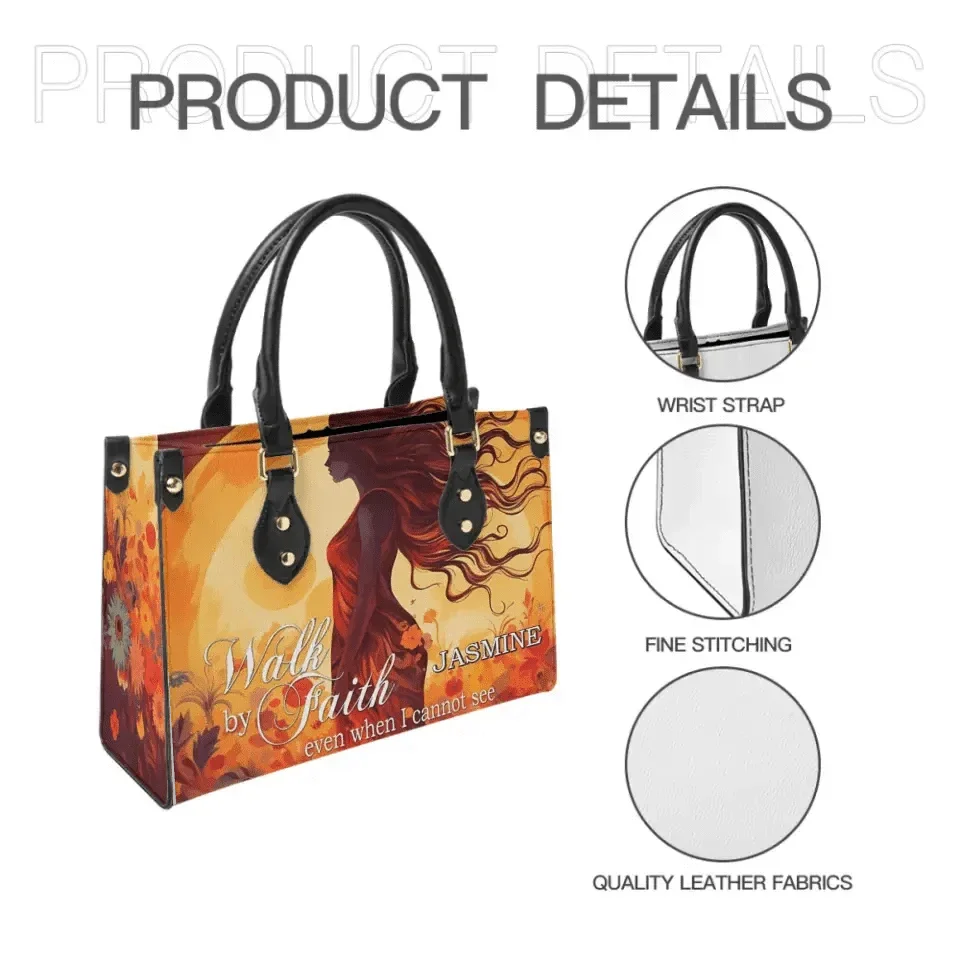 Walk By Faith - Personalized Leather Bag - Joliny