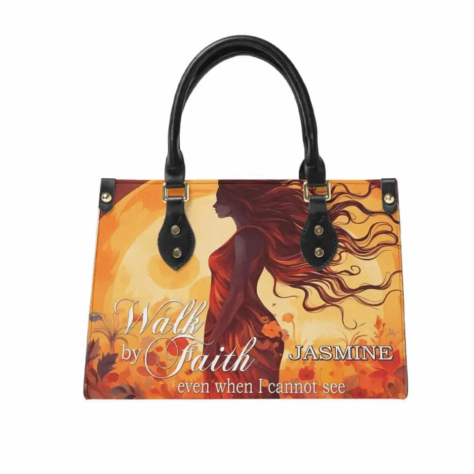 Walk By Faith - Personalized Leather Bag