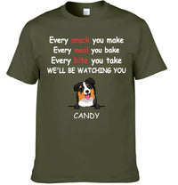 We'll Be Watching You - Personalised Dog Graphic T-Shirt - A Gift for Dog Lovers,Owners - Joliny