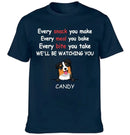 We'll Be Watching You - Personalised Dog Graphic T-Shirt - A Gift for Dog Lovers,Owners - Joliny