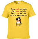 We'll Be Watching You - Personalised Dog Graphic T-Shirt - A Gift for Dog Lovers,Owners - Joliny