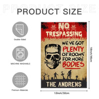 We've Got Plenty Of Rooms For More Bodies - Personalized Zombie Flag, Halloween Ideas - Joliny