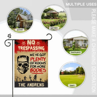We've Got Plenty Of Rooms For More Bodies - Personalized Zombie Flag, Halloween Ideas - Joliny