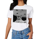 Weird Theme Kittens and UFO Clothe - A Gift For Friend,Family,Colleagues,Fellow Student,Roommates - Joliny