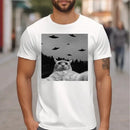 Weird Theme Kittens and UFO Clothe - A Gift For Friend,Family,Colleagues,Fellow Student,Roommates - Joliny