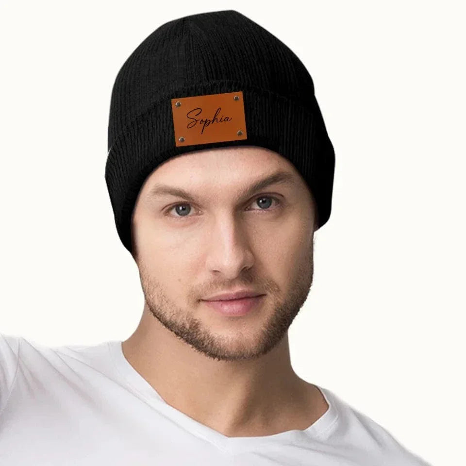Winter Custom Font Knit Wool Hat - Personalized name, wool hat in multiple color choices - A Warm Gift For Family,Friend,Child