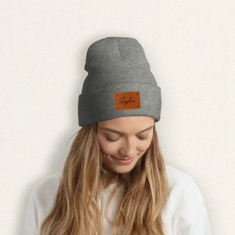 Winter Custom Font Knit Wool Hat - Personalized name, wool hat in multiple color choices - A Warm Gift For Family,Friend,Child
