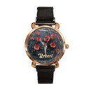 Customized Papaver Rhoeas Patterned Watch – Personalized Names - A Gift For Friend,BFF,Roommate - Joliny