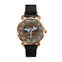 Customized Racing Competition Theme Watch - Personalized Photo-themed Racing Dirt Track Decorative Watch - A Gift For Friend,Race Car Driver,Race Car Fans - Joliny