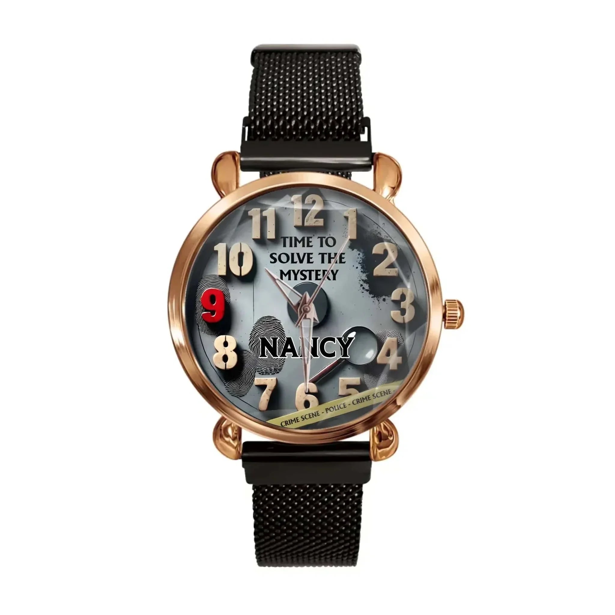 Time To Solve The Mystery - personalized Name Watch - A Gift for Friend,BFF,Suspense Drama Fans,Detective