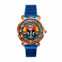 Custom Football Watch – Personalized Name & Number, Kansas City Fan Gift, Sports Lover Timepiece - Joliny