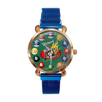 Customised Sports Themed Watch - Ball Motif Watch with Personalised Name - A Gift For Family,Friend,Sports Love - Joliny
