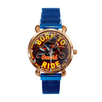 Customized Motorcycle Themed Watch – Retro Neon-style Watch with Customizable Name Feature - A Gift For Motorcycle Enthusiast,Friend,Brother - Joliny