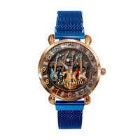 Customized Retro Musical Instrument-themed Watch – Personalized Name Engraved Musical Instrument Pattern Watch - A Gift For Friend,Family,Music Enthusiast - Joliny
