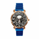 Customized Skull and Gear Pattern Watch – Personalized Name Watch – A Gift for Friend, Brother, BFF - Joliny