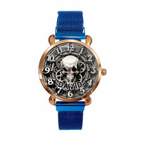 Customized Skull and Gear Pattern Watch – Personalized Name Watch – A Gift for Friend, Brother, BFF - Joliny