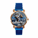 Customized Sports Themed Background Watch – Personalized Name Football Player Print Watch - A Gift For Football Players,Football Lovers,Sport Lovers,Friend - Joliny