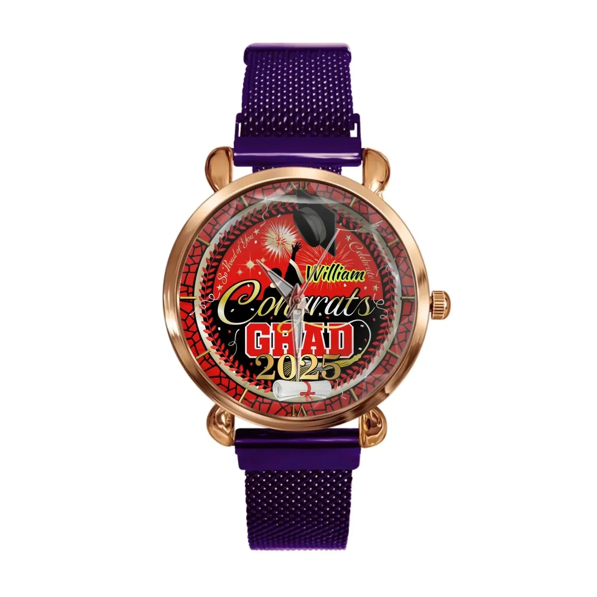 Custom Graduation Watch - Personalized Congrats Grad Gift with Name, Perfect for Graduation Celebration & Keepsake - Joliny