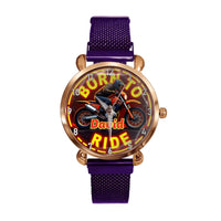 Customized Motorcycle Themed Watch – Retro Neon-style Watch with Customizable Name Feature - A Gift For Motorcycle Enthusiast,Friend,Brother - Joliny