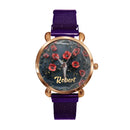 Customized Papaver Rhoeas Patterned Watch – Personalized Names - A Gift For Friend,BFF,Roommate - Joliny