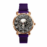 Customized Skull and Gear Pattern Watch – Personalized Name Watch – A Gift for Friend, Brother, BFF - Joliny