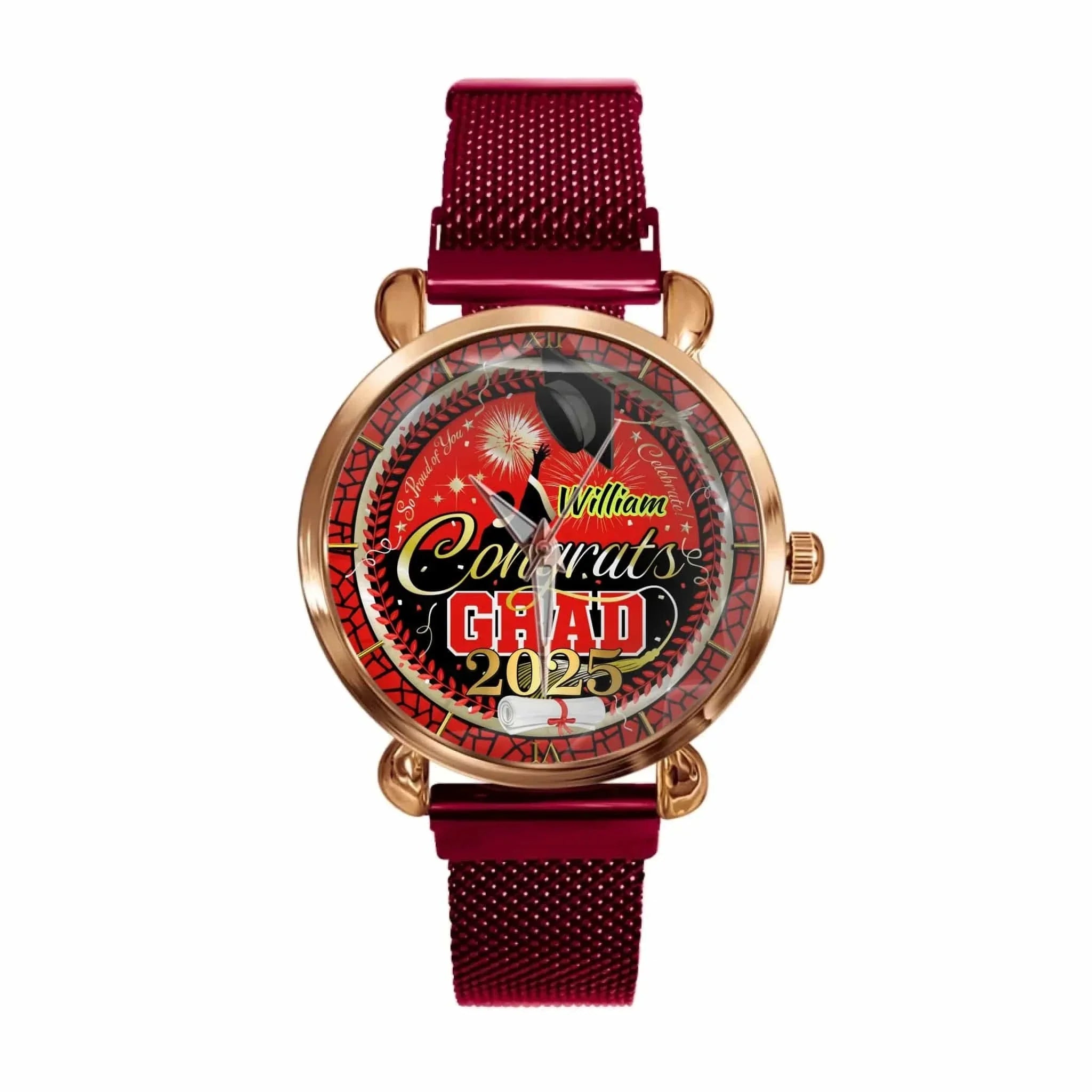 Custom Graduation Watch - Personalized Congrats Grad Gift with Name, Perfect for Graduation Celebration & Keepsake - Joliny