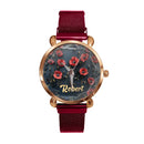 Customized Papaver Rhoeas Patterned Watch – Personalized Names - A Gift For Friend,BFF,Roommate - Joliny