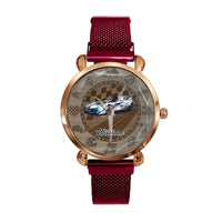 Customized Racing Competition Theme Watch - Personalized Photo-themed Racing Dirt Track Decorative Watch - A Gift For Friend,Race Car Driver,Race Car Fans - Joliny
