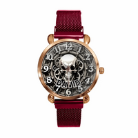 Customized Skull and Gear Pattern Watch – Personalized Name Watch – A Gift for Friend, Brother, BFF - Joliny