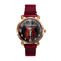 Customized Vintage Instrument-themed Watch – Personalized Name and Instrument Type Watche - A Gift For Friend,BFF,Instrument Enthusiast,Musician - Joliny