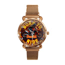 Customized Motorcycle Themed Watch – Retro Neon-style Watch with Customizable Name Feature - A Gift For Motorcycle Enthusiast,Friend,Brother - Joliny