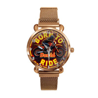 Customized Motorcycle Themed Watch – Retro Neon-style Watch with Customizable Name Feature - A Gift For Motorcycle Enthusiast,Friend,Brother - Joliny
