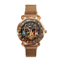 Customized Retro Musical Instrument-themed Watch – Personalized Name Engraved Musical Instrument Pattern Watch - A Gift For Friend,Family,Music Enthusiast - Joliny