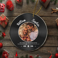 You Are My Best Adventure - Couple Personalized Custom Photo Acrylic Round Shaped Ornament - Christmas Gift For Husband Wife, Anniversary - Joliny