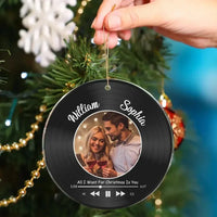 You Are My Best Adventure - Couple Personalized Custom Photo Acrylic Round Shaped Ornament - Christmas Gift For Husband Wife, Anniversary - Joliny