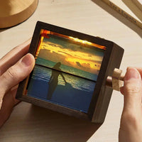 Custom Flipbook Frame with Light – Hand-Cranked Detachable Photos Animation Box, Auto 24-Frame Capture from Video – Unique Anniversary Gift