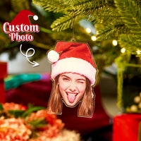 Custom Photo Personalized Head Acrylic Christmas Ornament Personalized Holiday Gift