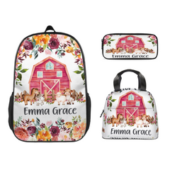 Flower Girl Farm Animal Name Custom Backpack. Back-to-School season Gift