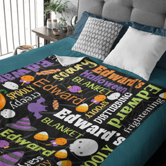 Free Shipping✈️Custom Personalized Halloween Design Blanket - Gift for Kids