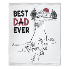 Best Dad Ever - Personalized Blanket