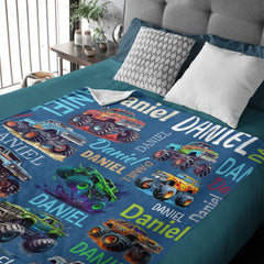 Free Shipping✈️Personalized Car Blanket with Name - Gifts for Boys