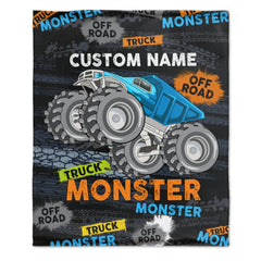 Free Shipping✈️Custom Name Cartoon Truck Blanket