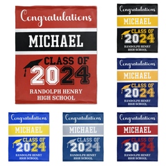 Free shipping✈️Class of 2024 Custom Name Soft Blanket - Graduation Gift